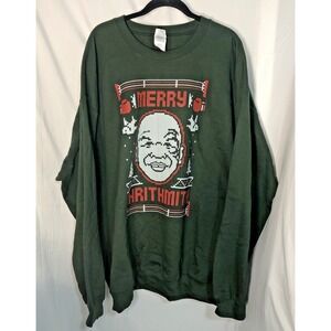 Mike Tyson Merry Chrithmith Crewneck Long-Sleeve Sweatshirt - 4XL